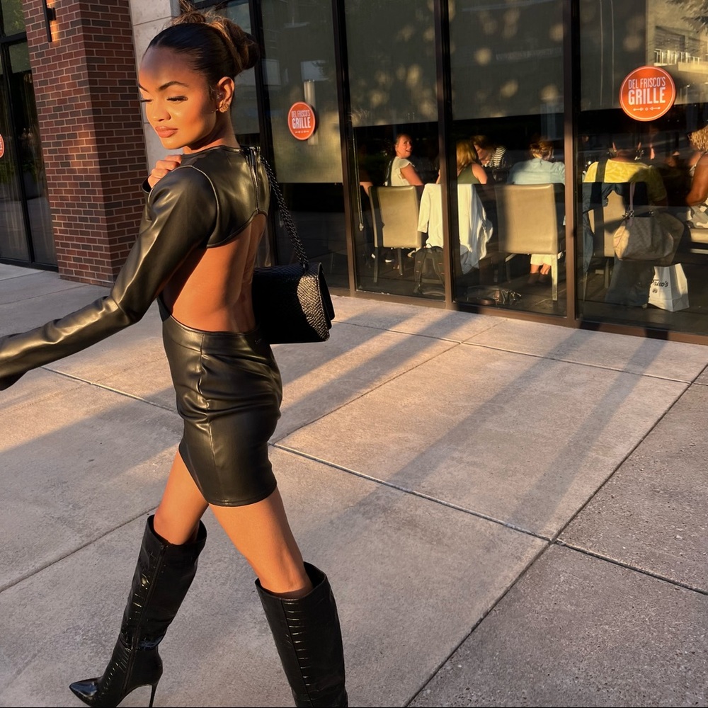 Leather dress